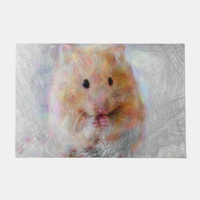 artistic animal hamster doormat (Front)