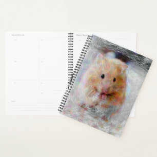 artistic animal hamster planner