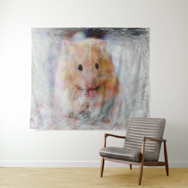 artistic animal hamster tapestry (In Situ (Horizontal))