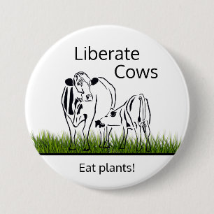 Artistic Animal Rights (For Cows) Pin Button