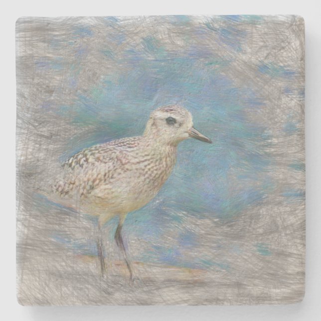 artistic animal small bird stone coaster (Front)