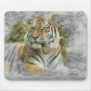 artistic animal tiger 3 mouse pad