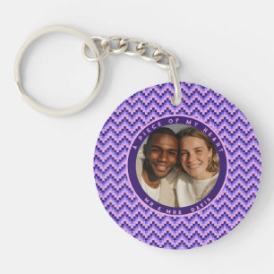 Artistic Anniversary Gift Ideas Stripe Pattern Key Ring