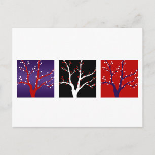 Artistic Art Gallery Design Winter Trees Christmas Holiday Postcard