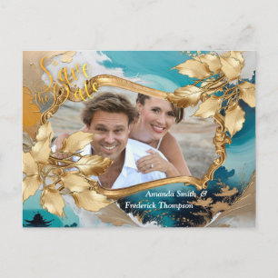 Artistic Asian Oriental Waves & Sceneries Announcement Postcard