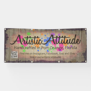 Artistic Attitude Paint Splatter Banner