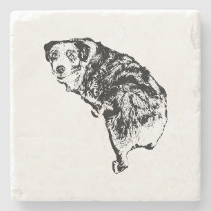 Artistic Australian Shepherd Dog Coaster