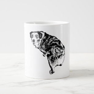 Artistic Australian Shepherd Dog Mug – Ink Style