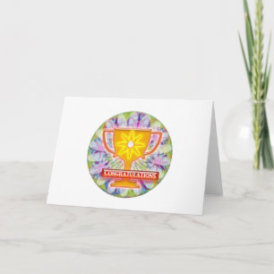 Artistic AWARD : Text CONGRATULATIONS Card