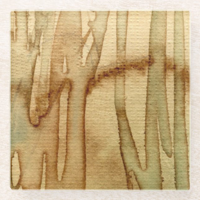 Artistic background watercolor 2 glass coaster (Front)