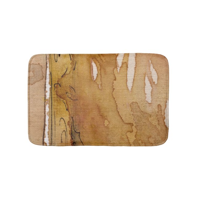 Artistic background watercolor bath mat (Front)