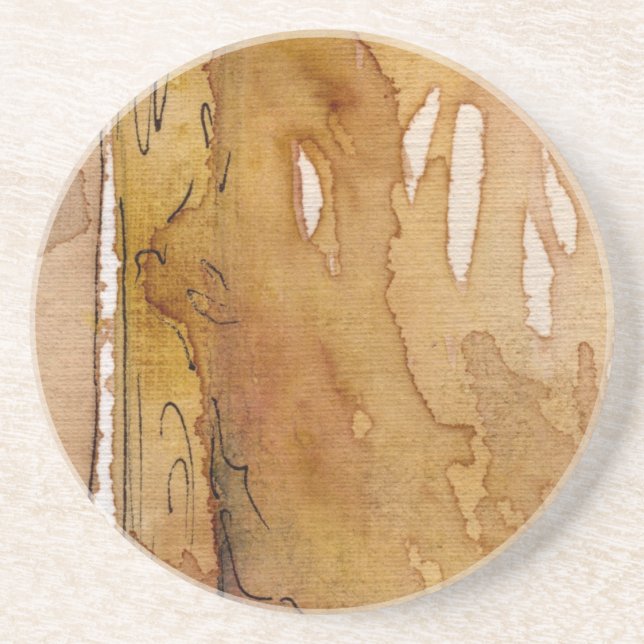 Artistic background watercolor coaster (Front)