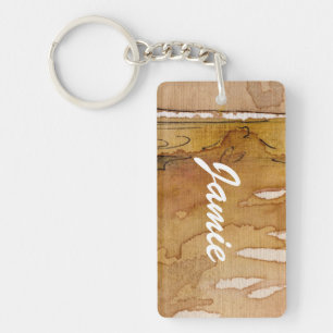 Artistic background watercolor key ring