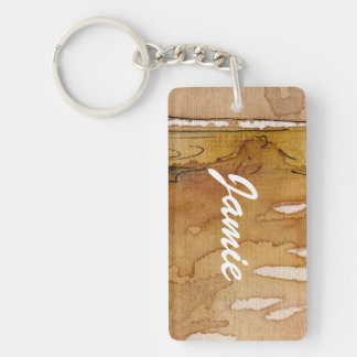 Artistic background watercolor key ring