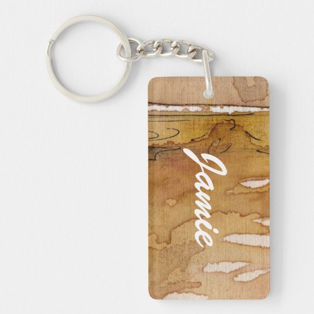 Artistic background watercolor key ring (Front)
