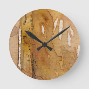 Artistic background watercolor round clock