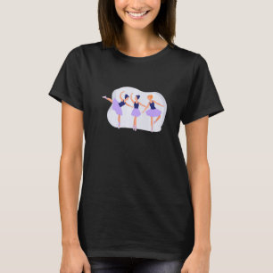 Artistic Ballet Ballerina Pointe Barr Graphic   T-Shirt