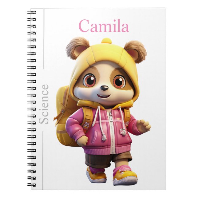 Artistic Bear Theme Journal - School Supplies (Front)