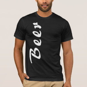 Artistic Beer Letter Print Shirt - Humourous!