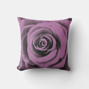 Artistic Big Dark Lavender Rose Cushion