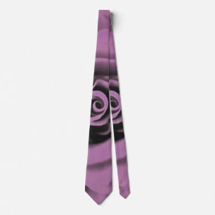 Artistic Big Dark Lavender Rose Tie