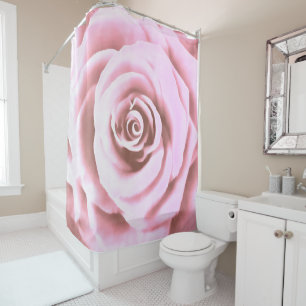 Artistic Big Pale Pink Rose Shower Curtain