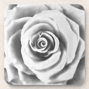Artistic Big White Rose Coaster