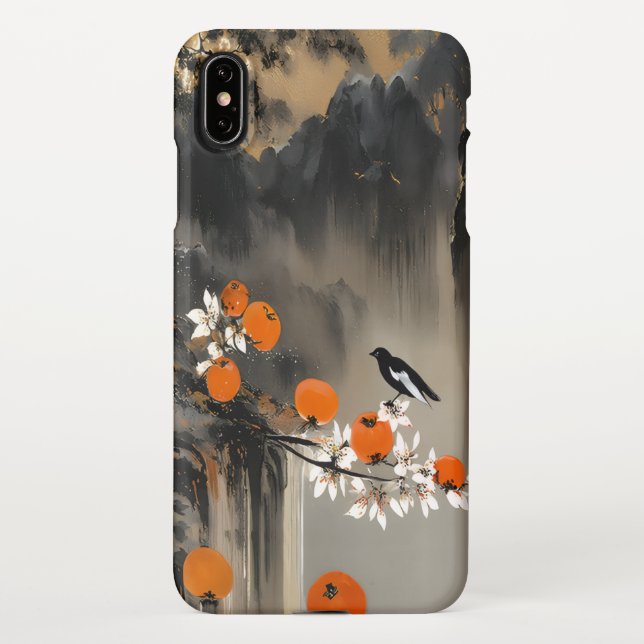 Artistic Birds & Flowers Design iPhone Case (Back)