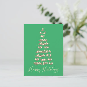Artistic Birds Tree Customisable Holiday Card