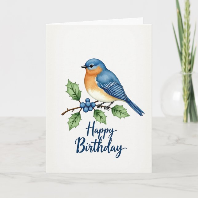 Artistic Birthday Branch Card (Front)