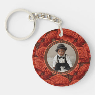 Artistic Birthday Gifts For Husband Carnation Key Ring