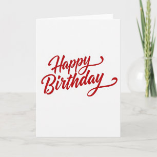 Artistic Birthday Script Card