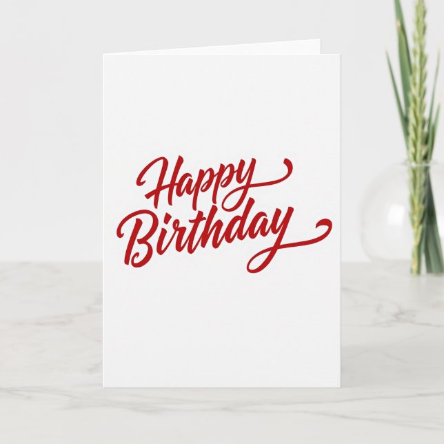 Artistic Birthday Script Card (Front)