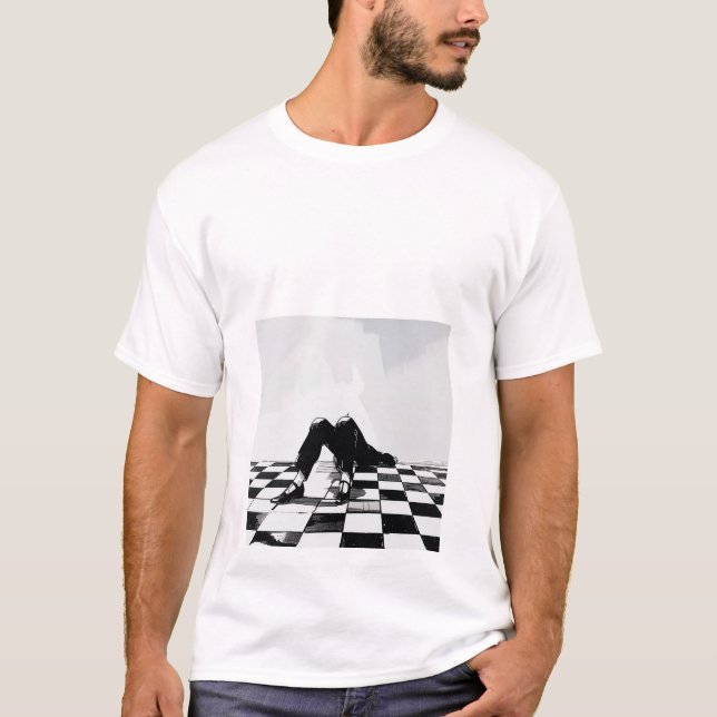  Artistic Black and White Graphic Tee (Front)