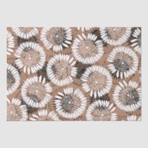 Artistic Black and White ink Daisy Kraft Paper