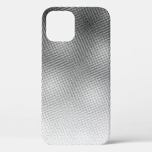 Artistic Black and White Moiré Pattern iPhone 12 Case