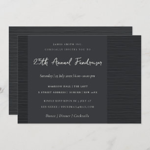 ARTISTIC BLACK SKETCH STRIPED LINE CORPORATE EVENT INVITATION