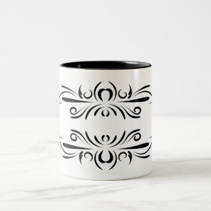 Artistic black white Coffee Mugs