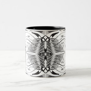 Artistic black white Coffee Mugs