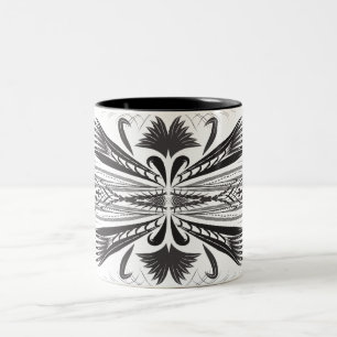 Artistic black white Coffee Mugs