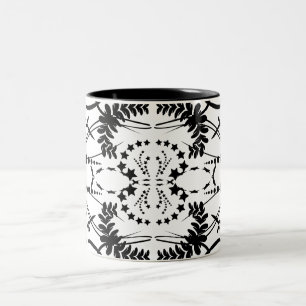 Artistic black white Coffee Mugs