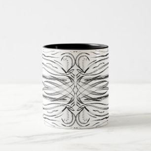 Artistic black white Coffee Mugs