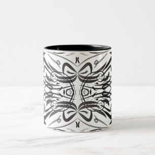 Artistic black white Coffee Mugs