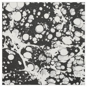 Artistic black white modern abstract paint pattern fabric