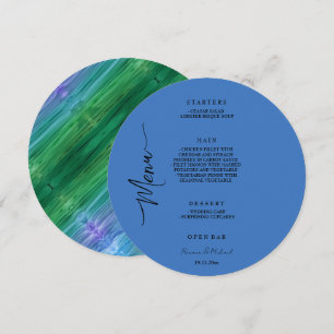 Artistic blending gradient ethereal watercolor menu