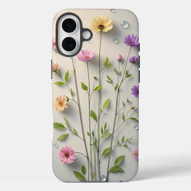 Artistic Bloom: Watercolor iPhone Case (Back)