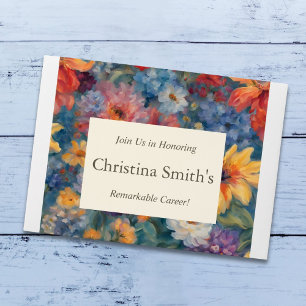Artistic Blooms Vintage Floral Retirement Party Envelope