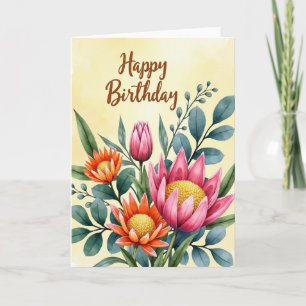 Artistic Blossom Birthday Card