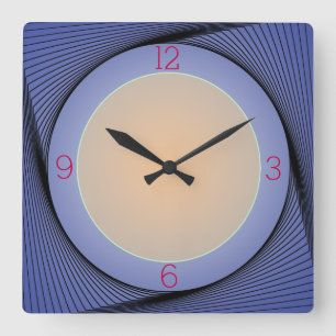 Artistic Blue Border with Yellow centre Wall Clock