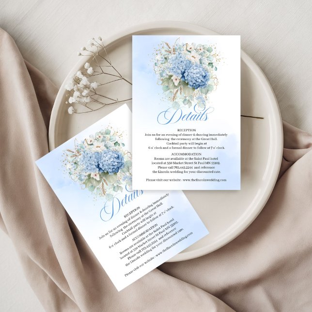 Artistic Blue Hydrangea Eucalyptus details card (Artistic Blue Hydrangea Eucalyptus details card)